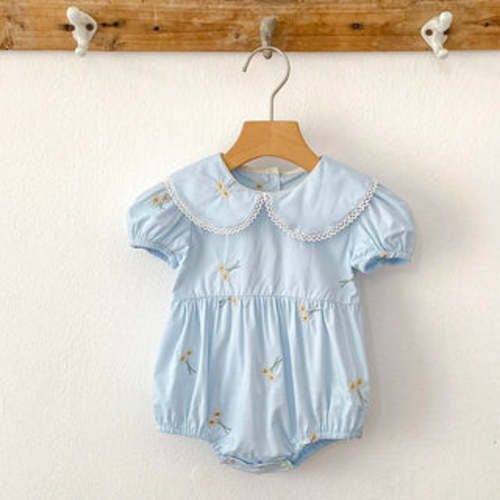 Embroidery Sunflower Romper | RYAN AND REMI