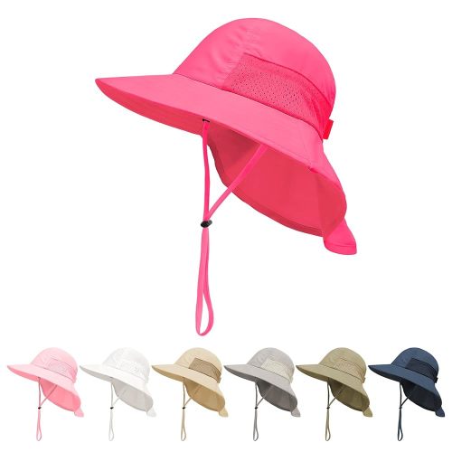Baby Sun Hat with Neck Flap for Sun Protection Toddler Beach Hat UPF 50+ Outdoors 0-6 Years Boys Girls