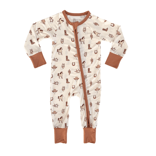 Yeehaw Cowboy Zipper Romper