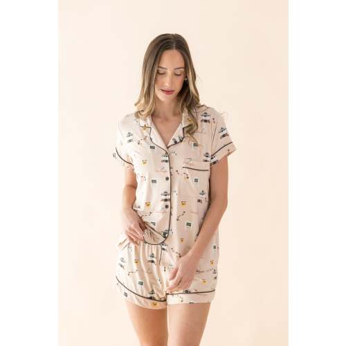 Women's Short Sleeve Pajama Set in Gilmore Girls