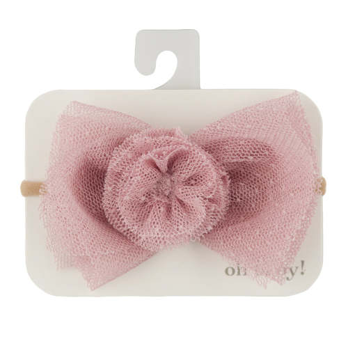oh baby! Bobinette Pom Glinda Bow Headband - Blush