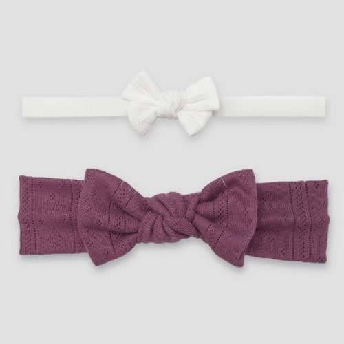 Carter's Just One You® Baby Girls' 2pc Headwrap - Ivory/Purple Newborn