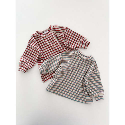 Toddler W25 Warm Fleece Stripe Long Sleeve Top (4m-6y) - 2 Colors | AT NOON STORE