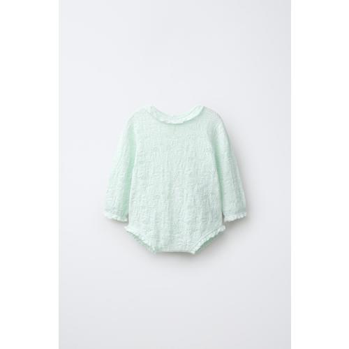 COTTON AND SILK KNIT BODYSUIT