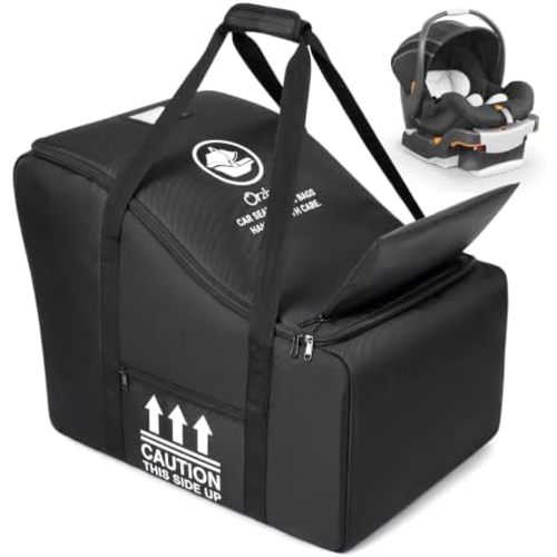 Orzbow Infant Padded Car Seat Bag Fit Carseat and Anti-Rebound Base, Black