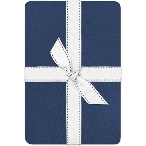 Butterblu Frankie Fitted Crib Sheet 100% Organic Cotton for Baby & Toddler Mattress, Breathable for Boys & Girls, Navy, One Size
