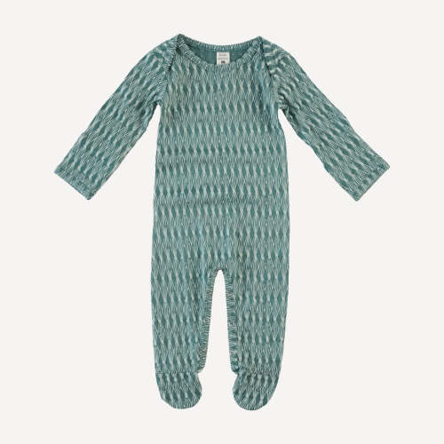 long sleeve lap neck footie | sketched argyle | bamboo – kate quinn