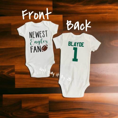 Newest Eagles Fan Baby Bodysuit, Eagles Fan Baby Bodysuit, Eagles Football Baby Bodysuit, Game Day Bodysuit, Eagles Game Day Bodysuit