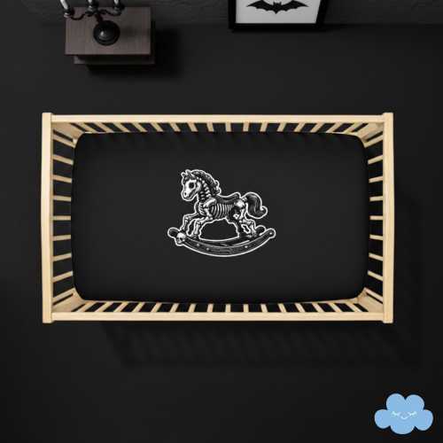 Goth Baby Crib Sheet, Gothic Nursery Bedding