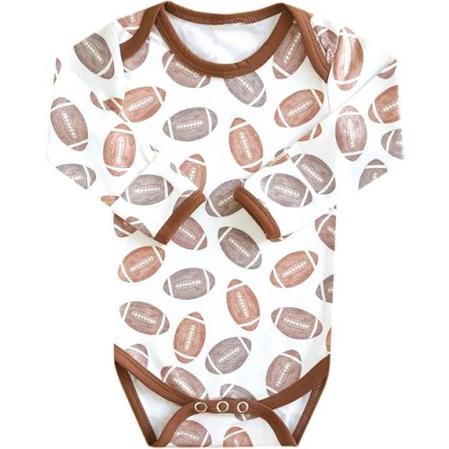 Copper Pearl Long Sleeve Bodysuit Baby: Ultra Soft Baby for Newborns, Boys, and Girls - Stylish, Comfortable, Overlap Shoulders, Premium Knit Fabric - Newborn, Blitz