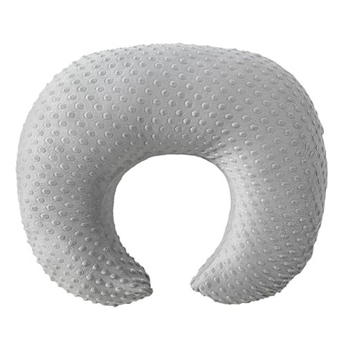 ESEN Plus Size Nursing Pillow and Body Positioner for Breast Feeding and Bottle Feeding, Ultra Soft Baby Breastfeeding Pillows with Removable Nursing Pillow Cover for Mom and Baby (Gray)
