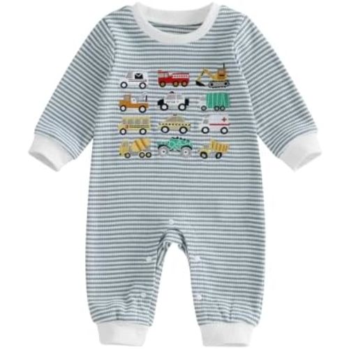 Sejardin Newborn Infant Baby Boy Jumpsuit Fall Clothes Stripe Romper