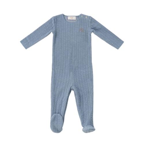 Cable Knit Romper - Blue – KIPP™ Collection