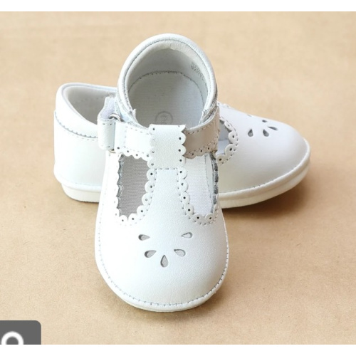 Angel Baby Girls T-Strap Scalloped Perforated Mary Jane – Petit Foot