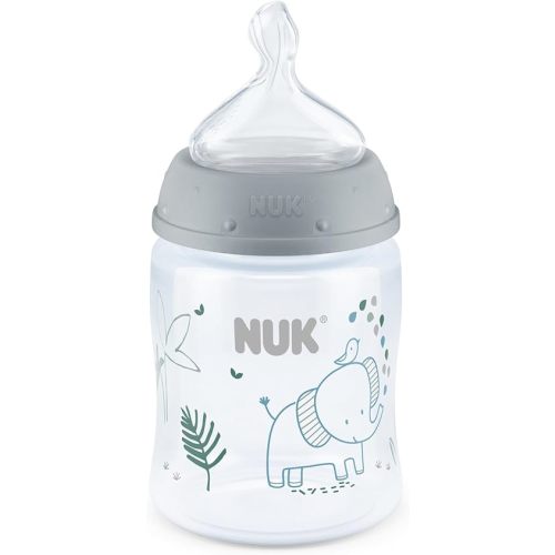 NUK Smooth Flow Anti Colic Baby Bottle, 5 oz, Elephant