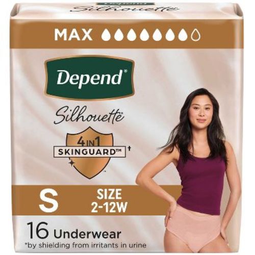Depend Silhouette Women's SMALL Postpartum & Incontinence Disposable Underwear