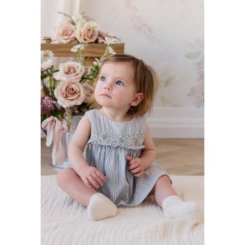 Organic Cotton Gracen Playsuit - Harbour Stripe