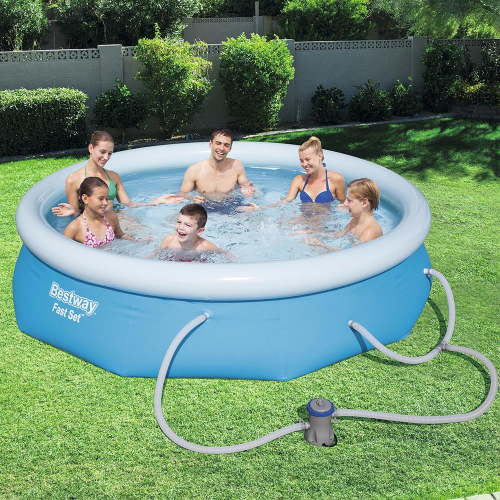 Bestway 10' x 30" Fast Set Inflatable Above Ground Swimming Pool with Pump