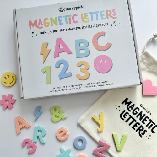 Soft Foam Magnetic Letters & Symbols 150pc Set - Compatible with Magic Playwall - Kids Alphabet Magnet Letter Set