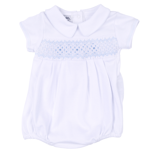 Lily & Lucas Smocked Collared Boy Bubble