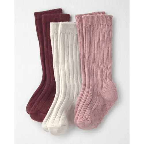 Baby Girl 3-Pack No-Slip Knee-High Socks Made with Organic Cotton - Little Planet | Carter's