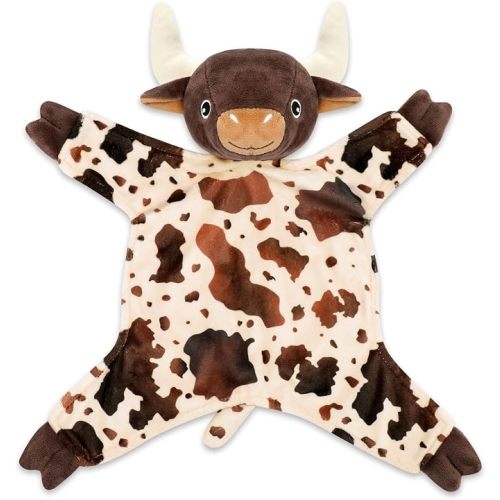 Longhorn Baby Security Blanket Cow Loveys for Babies Plush
