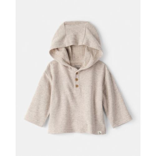 Baby Boy Long-Sleeve Hooded Top - Grey | Carter's