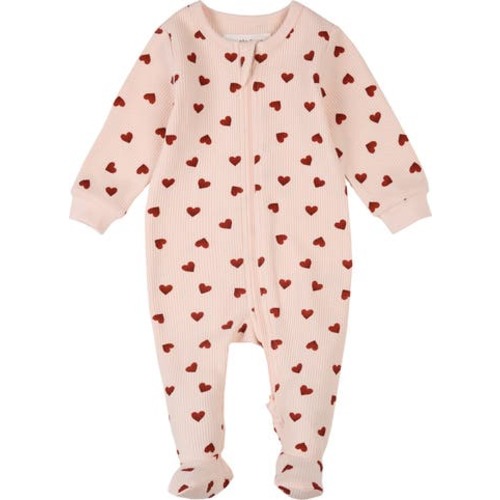 Stretch Organic Cotton Blend Fitted Footie Pajamas, 6M