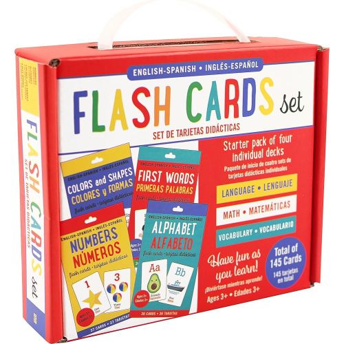 Bilingual Flash Cards Value Pack - Spanish and English (Includes Alphabet, Colors & Shapes, First Words, and Numbers) (Set of 4 Decks)
