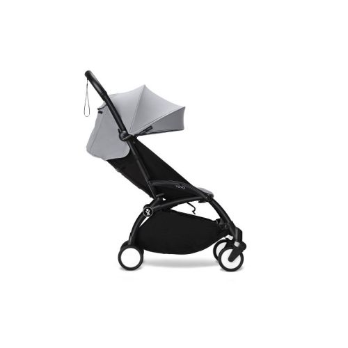 Stokke YOYO³ Stroller Lightweight & Compact Carry-On Compatible - Black Stone - 6m+: Stainless Steel, 5-Point Harness