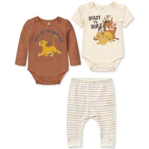 Baby Boys 3-Pc. Lion King Bodysuit & Joggers Set