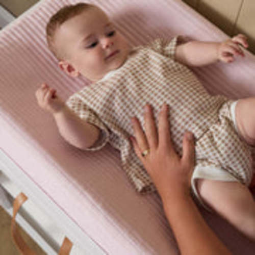 Mocka Cotton Change Mat Cover - Blush Pink | Mocka