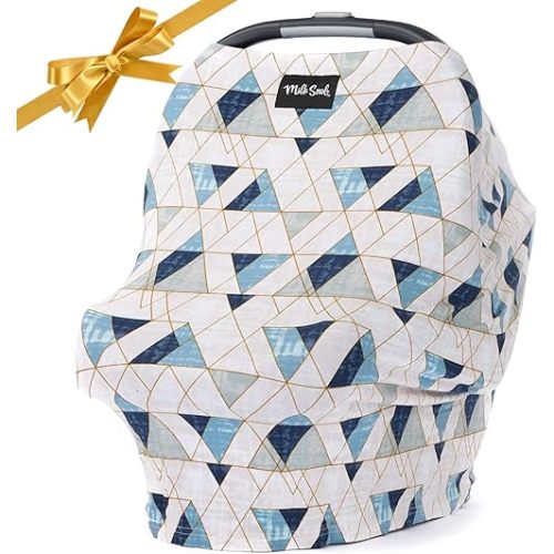 Milk Snob Original 5-in-1 Cover - Nursing Cover for Breastfeeding - Baby Car Seat Cover, Carseat Canopy & Stroller - Essential All-in-One Cover - Gift for Mom, Baby (Levi)
