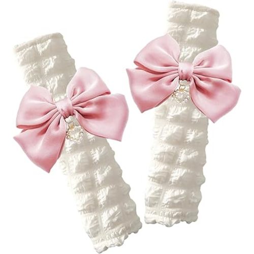 Fashion Big Bow Car Seat Belt Cover Pads (2 in a Pack), Car Accessories Seat Belt Shoulder Strap Protector Universal Seat Belt Cover (Pink)