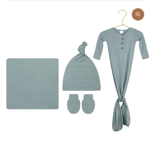 Ford Ribbed Newborn Hat Bundle (Gown)