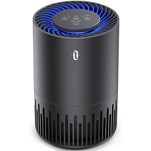 TaoTronics HEPA Air Purifier for Home, Allergens Smoke Pollen Pets Hair, Desktop Air Cleaner with True HEPA Filter, Sleep Mode, Night Light, Odors Dust, Bedroom Office