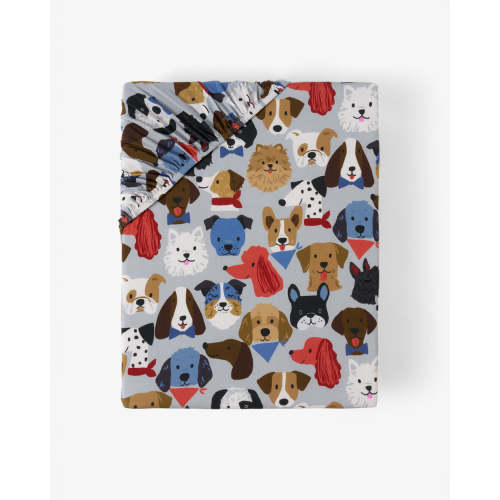 Gray Puppy Parade Fitted Crib Sheet – Little Sleepies
