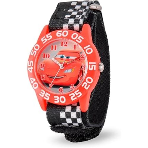 Amazon.com: Disney Pixar Cars Lightning McQueen Watch for Kids - Boys Watch - Toddler Watches - Kids Toys Boys for Toddler - Watches Teen - Red Bezel - Black and White Strap : Clothing, Shoes & Jewelry