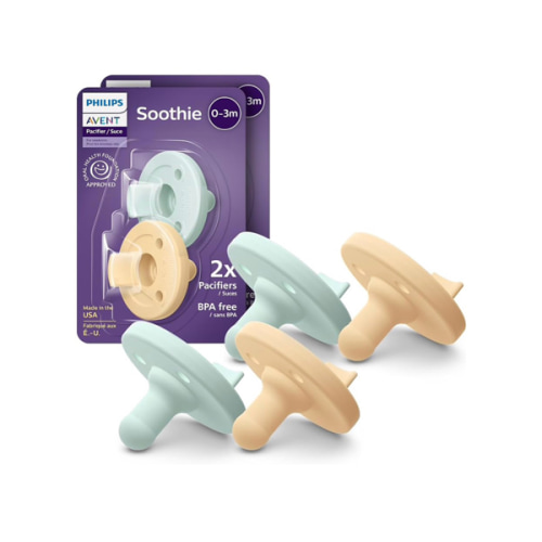 Philips Avent Soothie Baby Pacifier for 0-3 Months, BPA-Free, 4-Pack