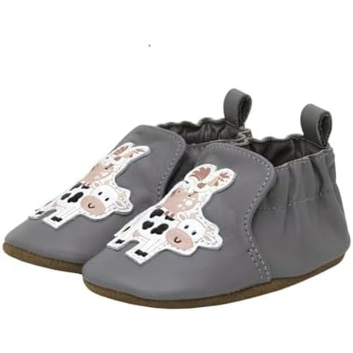 Robeez Baby Boys and Unisex Soft Soles Slip-Resistant Crib Shoes Slippers Moccasins for Infant and Toddler, 0-24 Months