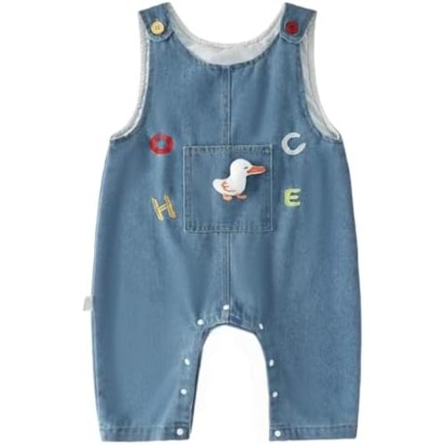 Baby Boy Girl Jean Overalls Toddler Denim Bib Pants Jumpsuit Soft Cute Workwear