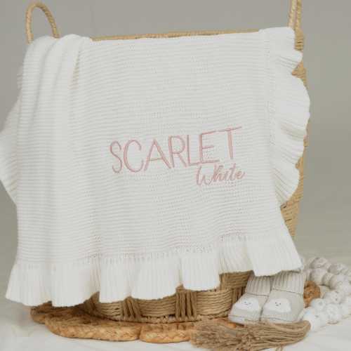 Baby Shower Gift, Personalized Baby Blanket, Baby Girl Gift, Custom Name Blanket, Newborn Gift, Embroidered Baby Keepsake