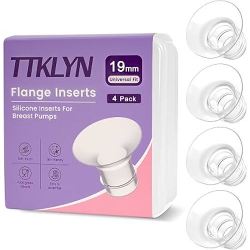 4 Pcs 19mm Flange Inserts, Soft Flange Reducer for 24mm Breast Shield