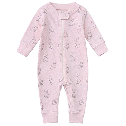 Owlivia Organic Cotton Baby Boy Girl Zip up Sleep 'N Play Pjs, Footless, Long Sleeve