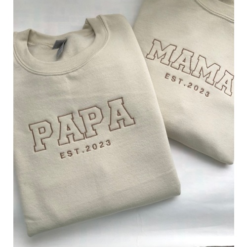 Custom PAPA Sweatshirt, Embroidered Papa Sweatshirt, Personalised Sleeve Sweatshirt, for Him, for Dad, for Grandad, Gift for Father - Etsy