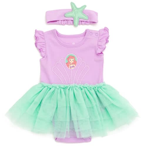 Disney Baby Girls' Cosplay 2-Piece Tutu Bodysuit and Headband Set Newborn to Infant