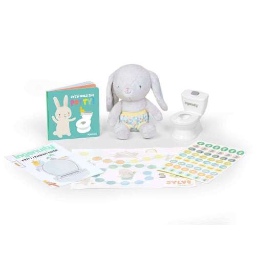 Ingenuity Sylvi Potty Training Kit – Plush Bunny with Mini Potty, Storybook, Sticker Chart & Parent Guide