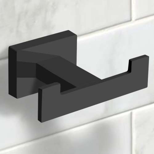 Nameeks NCB56 By Nameek's General Hotel Bathroom Hook, Modern, Matte Black - TheBathOutlet