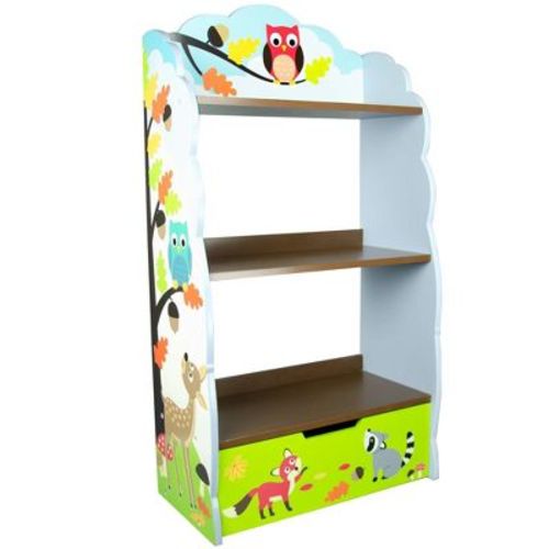 Fantasy Fields Enchanted Woodland Kids' Wooden Bookshelf with Storage Drawer