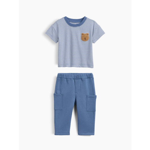 Baby Brannan Bear Cargo Outfit Set